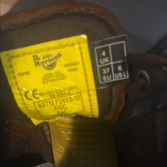 Dr. Martens Dark Brown Leather Boots - Picture 3 of 5